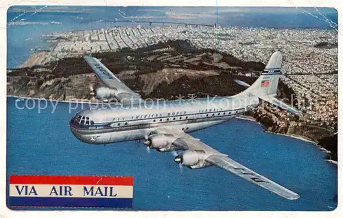 AK / Ansichtskarte  Flugzeuge_Zivil PAN american world 