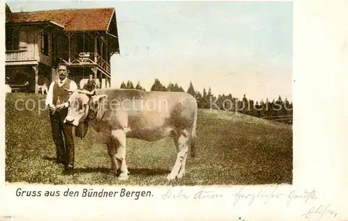 AK / Ansichtskarte  Bauernhof Buendner Bergen 