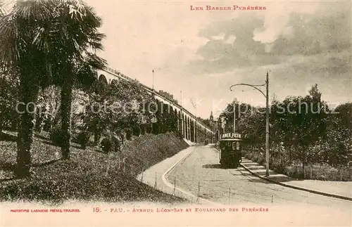 AK / Ansichtskarte 73891072 Eisenbahn_Railway_Chemin_de_Fer Pau Avenue Léon-Say et Boulevard des Pyrénées 