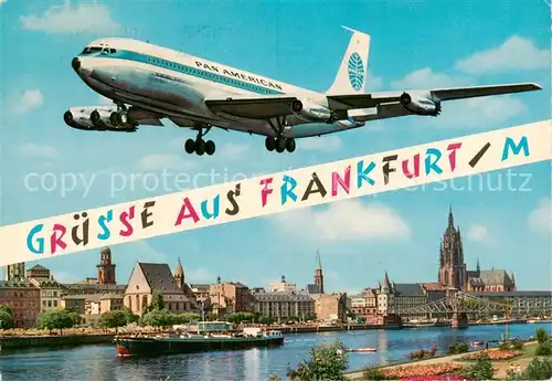 AK / Ansichtskarte  Flugzeuge_Zivil PAN American Frankfurt am Main 