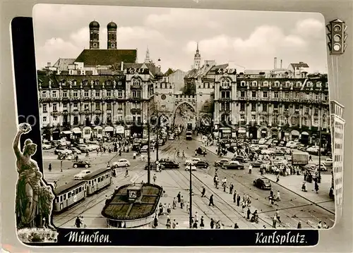 AK / Ansichtskarte  Eisenbahn_Railway_Chemin_de_Fer Muenchen Karlsplatz 