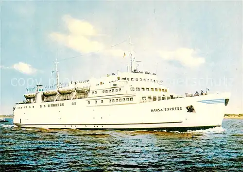 AK / Ansichtskarte  Schiffe_Oceanliner Hansa Express Helsinki Kalmar Travemunde 