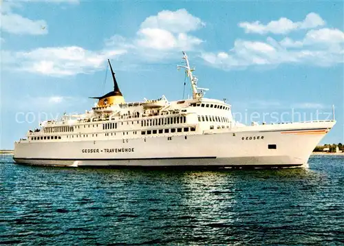 AK / Ansichtskarte  Schiffe_Oceanliner M/F Gedser Travemuende Ostseeheilbad 