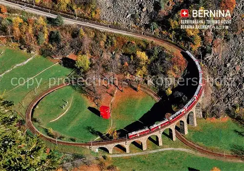 AK / Ansichtskarte  Eisenbahn_Railway_Chemin_de_Fer Bernina Brusio Das Kreisviadukt 