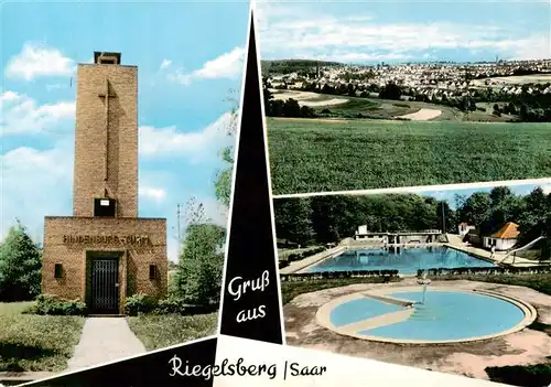 AK / Ansichtskarte  Riegelsberg__Saarbruecken Hindenburg Turm Panorama Klaerwerk 