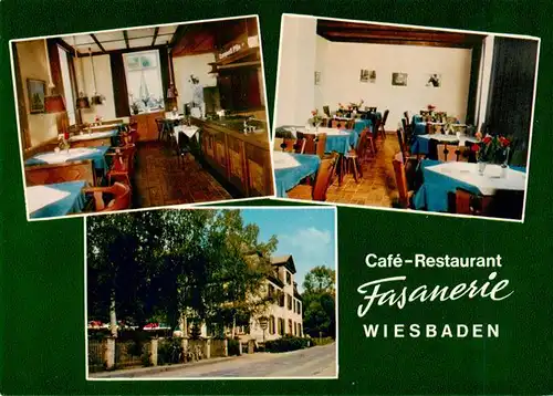 AK / Ansichtskarte  Wiesbaden Cafe Restaurant im Tierpark Wiesbaden Fasanerie Gastraeume Wiesbaden