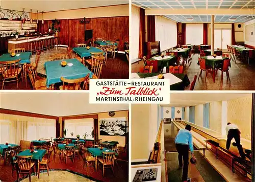 AK / Ansichtskarte  Martinsthal Gaststaette Restaurant Zum Talblick Gastraeume Kegelbahn Martinsthal