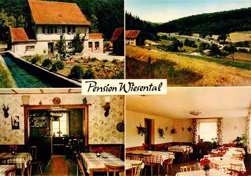 AK / Ansichtskarte 73891258 Miltenberg_Main Pension Wiesental Gastraeume Panorama Miltenberg Main