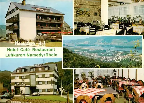 AK / Ansichtskarte 73891282 Namedy Hotel Cafe Restaurant Namedyer Hof Gastraeume Panorama Namedy