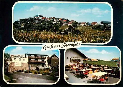 AK / Ansichtskarte  Stornfels Panorama Gasthof Zur schoenen Aussicht Terrasse Stornfels