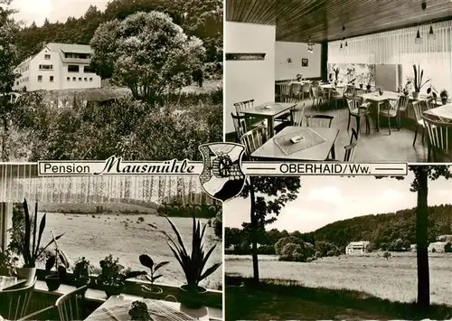 AK / Ansichtskarte  Oberhaid_Westerwald Pension Mausmuehle Gastraeume Panorama Oberhaid_Westerwald