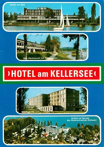 AK / Ansichtskarte 73891360 Malente-Gremsmuehlen Hotel am Kellersee Restaurant mit Promenade Neubau 73 Malente-Gremsmuehlen