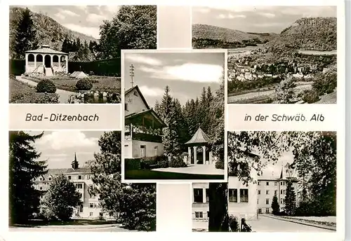 AK / Ansichtskarte 73891427 Bad_Ditzenbach Pavillon Panorama Schloss Teilansichten Bad_Ditzenbach