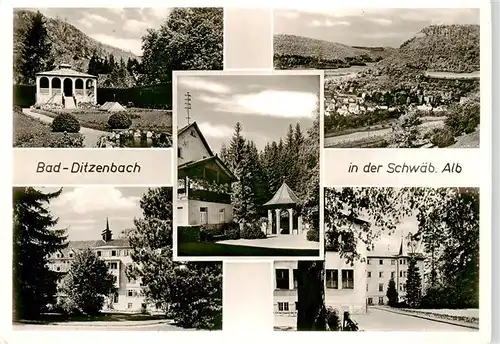 AK / Ansichtskarte  Bad_Ditzenbach Pavillon Panorama Schloss Teilansichten Bad_Ditzenbach