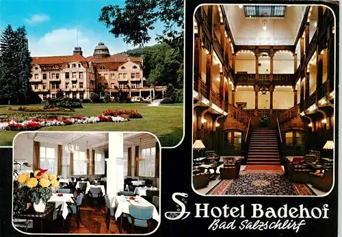 AK / Ansichtskarte 73891430 Bad_Salzschlirf Hotel Badehof Gastraum Treppenaufgang Bad_Salzschlirf