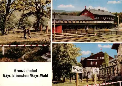 AK / Ansichtskarte  Bayrisch_Eisenstein Grenzbahnhof Schranke Landesgrenze Eingang Bayrisch_Eisenstein