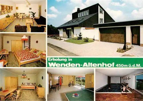 AK / Ansichtskarte  Wenden_Suedsauerland Privathaus Siebers Gastraeume Hallenbad Fitnessraum Zimmer Wenden_Suedsauerland