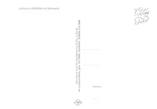 AK / Ansichtskarte  Erbach_Odenwald Fliegeraufnahme Erbach Odenwald