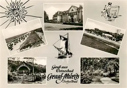 AK / Ansichtskarte  Graal-Mueritz_Ostseebad Strandpartien Hotel Kurkonzert Waldpartie Graal-Mueritz_Ostseebad