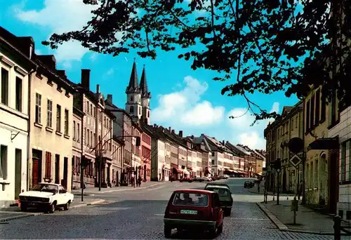 AK / Ansichtskarte  Hof__Saale Ludwigstrasse mit Blick auf die Tuerme der Michaeliskirche 