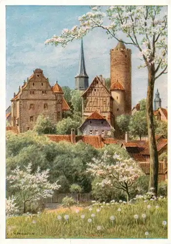 AK / Ansichtskarte 73891498 Schlitz_Hessen Schloss Kuenstlerkarte 