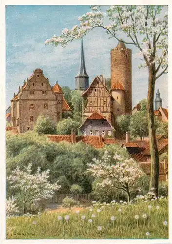 AK / Ansichtskarte 73891501 Schlitz_Hessen Schloss Kuenstlerkarte 