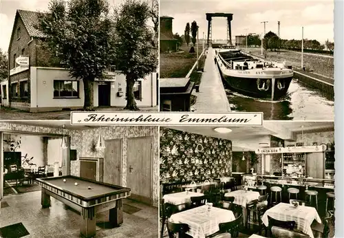 AK / Ansichtskarte  Emmelsum Rheinschleuse Emmelsum Gaststaette Bethaus Gastraum Billardzimmer Emmelsum