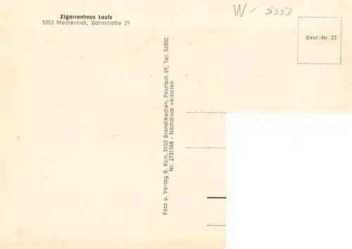 AK / Ansichtskarte  Mechernich Zigarenhaus Laufs Mechernich