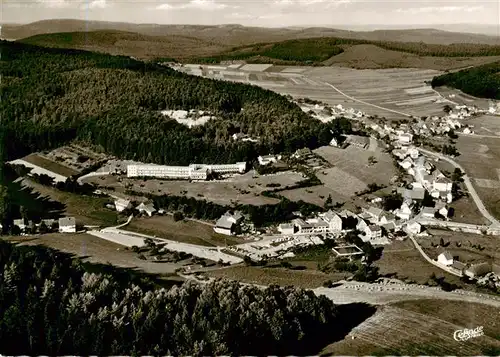 AK / Ansichtskarte  Gras-Ellenbach_Grasellenbach Fliegeraufnahme mit Heinrich Gluecklich Haus 