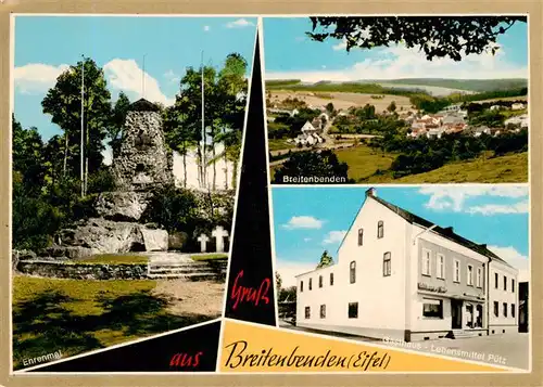 AK / Ansichtskarte  Breitenbenden Ehrenmal Panorama Gasthaus Lebensmittel Puetz Breitenbenden