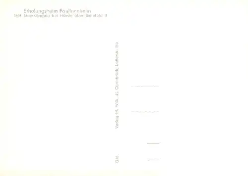 AK / Ansichtskarte  Stockkaempen_Hoerste_Halle_Westfalen Erholungsheim Paulinenheim 