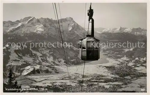 AK / Ansichtskarte  Seilbahn_Cable-Car_Telepherique Wankbahn Partenkirchen 