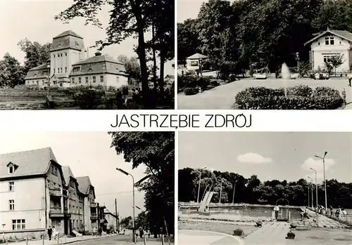 AK / Ansichtskarte 73891721 Jastrzebie_Zdroj_Bad_Koenigsdorff-Jastrzemb_PL Lazienki Park Zdrojowy Ulica 1 Maja Basen plywacki 