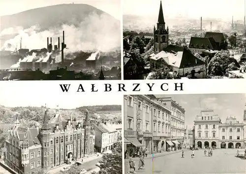 AK / Ansichtskarte  Walbrzych_Waldenburg_Schlesien_PL Widok ogolny Siedziba Miejskiej Rady Narodowej Rynek 