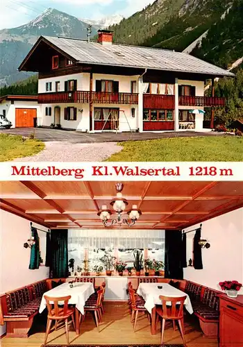 AK / Ansichtskarte  Mittelberg_Kleinwalsertal_AT Gaestehaus Walsergruss Gaststube 