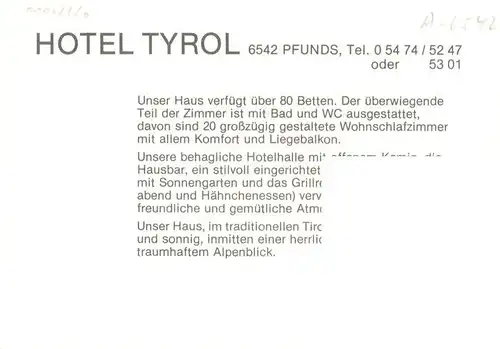 AK / Ansichtskarte  Pfunds_Tirol_AT Hotel Tyrol 