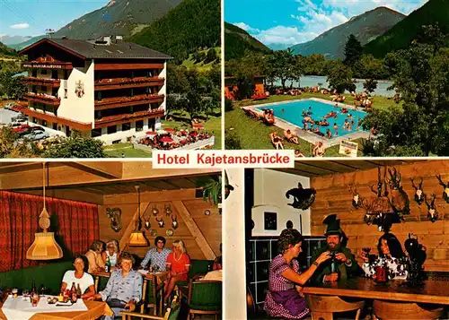 AK / Ansichtskarte 73891763 Pfunds_Tirol_AT Hotel Kajetansbruecke Gastraeume Schwimmbad 