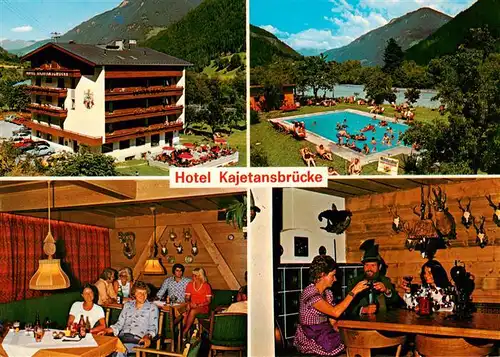 AK / Ansichtskarte  Pfunds_Tirol_AT Hotel Kajetansbruecke Gastraeume Schwimmbad 