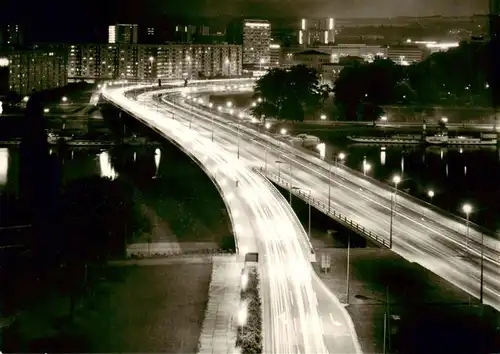 AK / Ansichtskarte  Dresden_Elbe Dr Rudolf Friedrichs Bruecke zur Leningraer Strasse Blick vom Hochhaus 