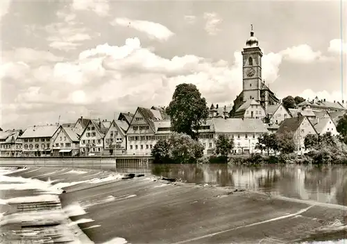 AK / Ansichtskarte 73891836 Nuertingen_Neckar Panorama mit Kirche 