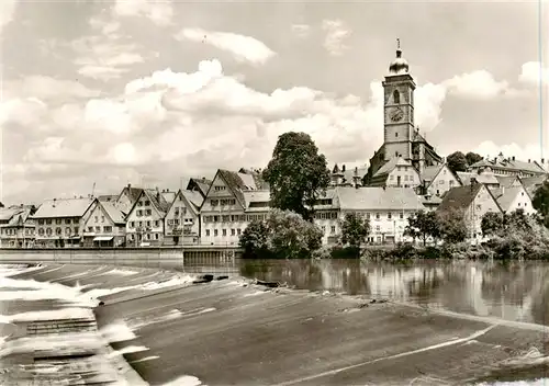 AK / Ansichtskarte  Nuertingen_Neckar Panorama mit Kirche 