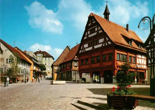 AK / Ansichtskarte  Plochingen_Neckar Marktplatz mit altem Rathaus 