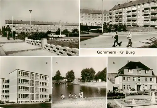 AK / Ansichtskarte  Gommern Max Planck Strasse Albert Schweitzer Strasse Oberschule II Am Kulk Rathaus Gommern