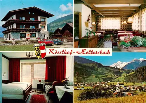 AK / Ansichtskarte  Hollersbach_Pinzgau Pension Roesslhof Gaststube Gaestezimmer Panorama Hollersbach_Pinzgau