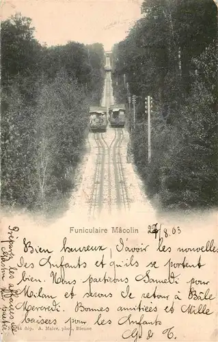 AK / Ansichtskarte  Zahnradbahn_Rack_Railway-- Funiculaire Macolin 