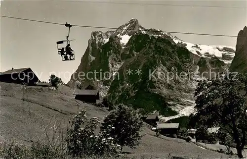 AK / Ansichtskarte  Sessellift_Chairlift_Telesiege Grindelwald-First 