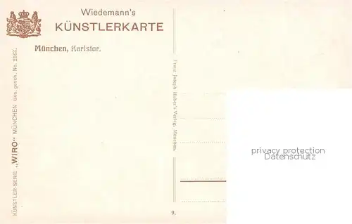 AK / Ansichtskarte  Verlag_WIRO_Kuenstlerkarte_Nr. 2163 Muenchen Karlstor 