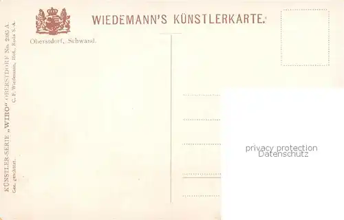 AK / Ansichtskarte 73892006 Verlag_WIRO_Kuenstlerkarte_Nr. 2385A Oberstdorf Schwand 