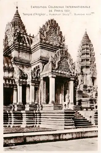 AK / Ansichtskarte  Exposition_Coloniale_Internationale_Paris_1931 Temple D'Angkor 