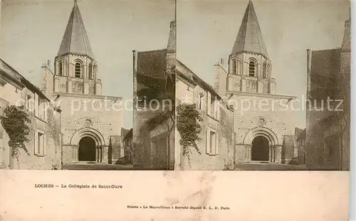 AK / Ansichtskarte  Loches_37_Indre-et-Loire La collégiale de Saint-Ours 